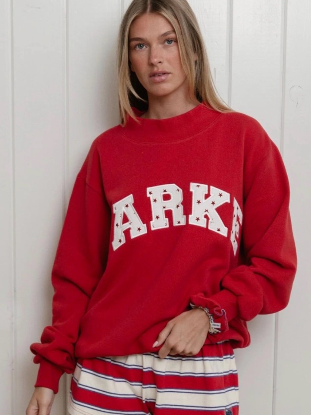 NEW IN BAG PARKE Red Star Sparkler Coastal 2026 Heritage  Red & White s/m RARE